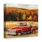 Fall Red Truck Highland 16" x 16" Canvas Wall Art